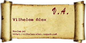 Vilhelem Alex névjegykártya